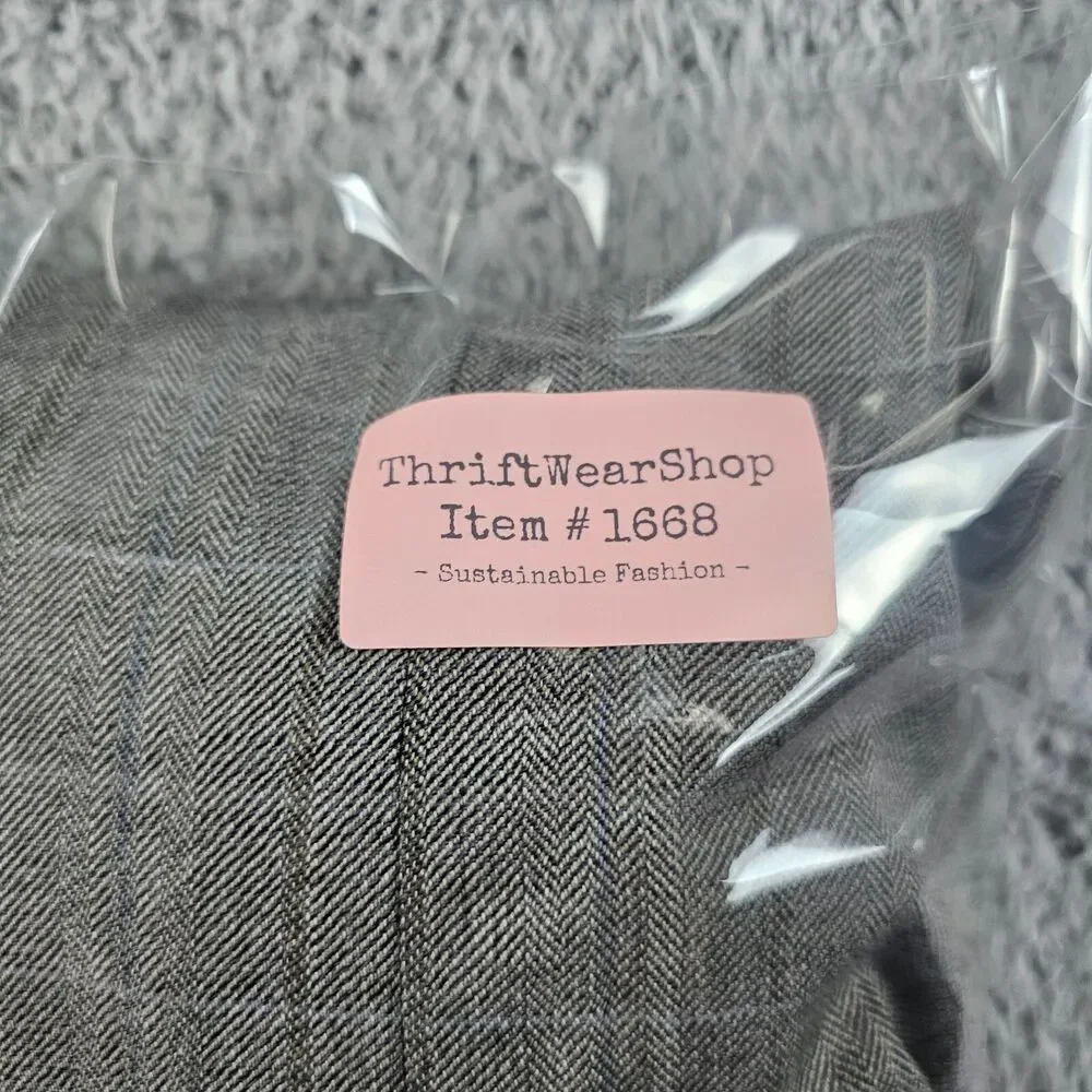 Pendleton Blazer Mens 42L Long Gray Wool Herringbone Sport Coat Jacket 2 Button
